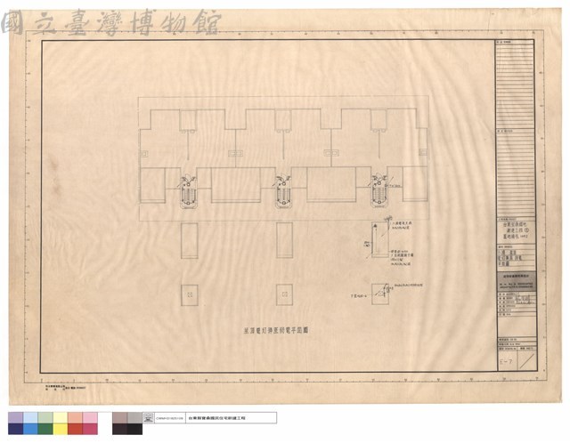 B棟屋頂電燈插座,弱電平面圖藏品圖，第1張