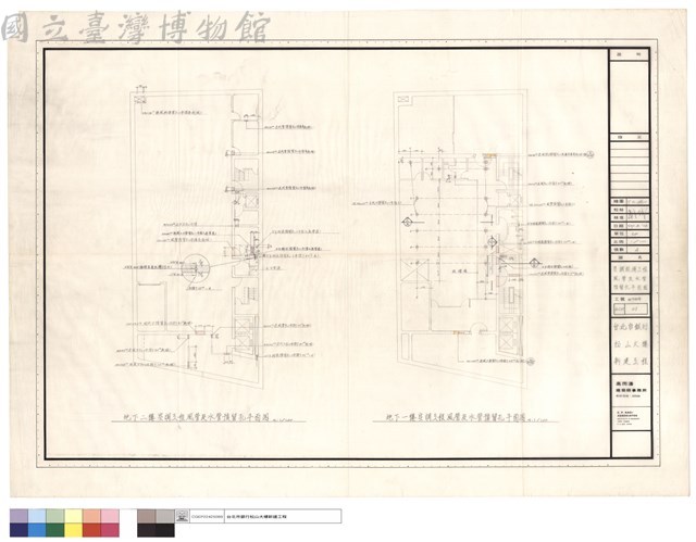 空調設備工程風管及水管預留孔平面圖藏品圖，第1張