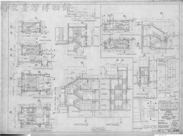 STAIRS N°S 1&3 PLANS, SECTIONS &DETAILS藏品圖，第1張