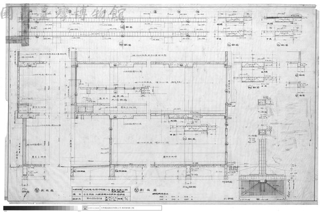 A、B剖面大樑基礎地中樑配筋詳圖藏品圖，第1張