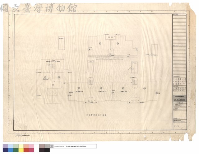 A棟屋頂層污排水平面圖藏品圖，第1張