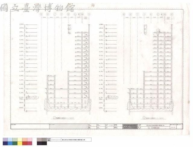11,12軸構架立面圖藏品圖，第1張