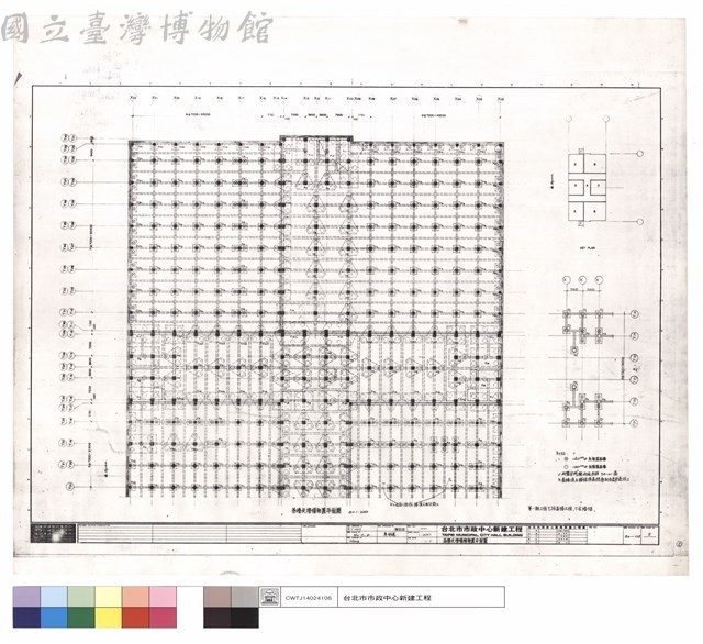 基樁及樁帽總佈置平面圖藏品圖，第1張