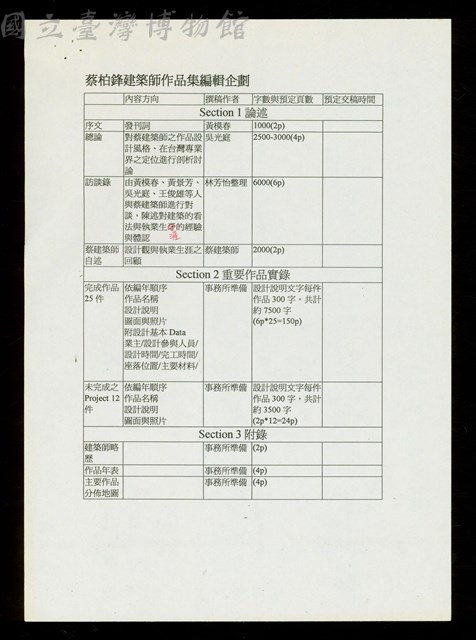 蔡柏鋒建築師作品集編輯企劃藏品圖，第1張