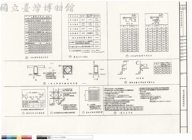 鋼筋施工表準詳圖(一)藏品圖，第1張