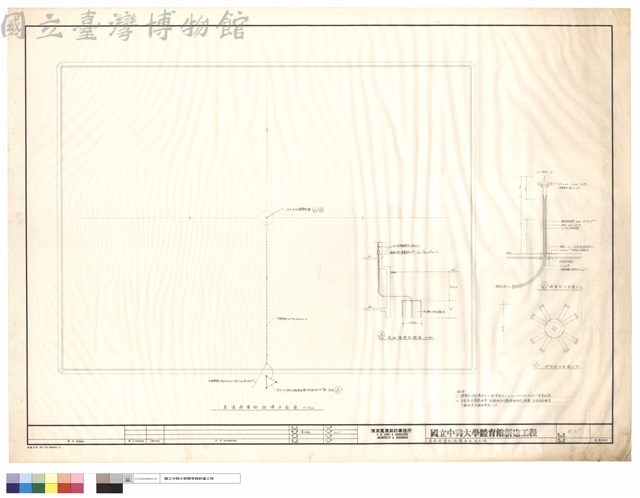 屋頂層避雷針設備平面及大樣藏品圖，第1張