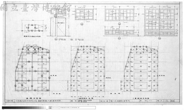 基礎、樑版平面圖、門窗詳圖藏品圖，第1張