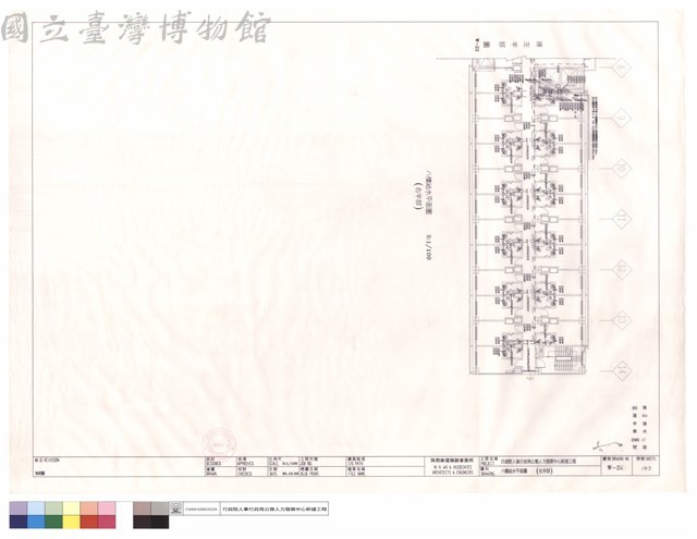八樓給水平面圖(右半部)藏品圖，第1張