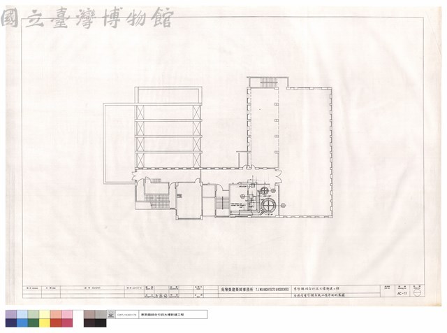 屋頂壹層空調系統水管平面配置圖藏品圖，第1張