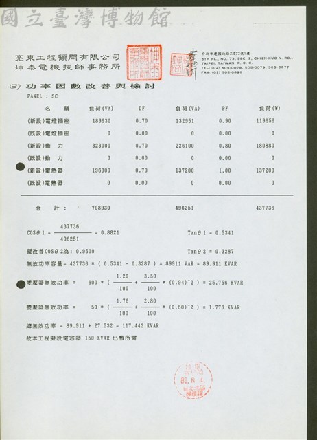 <三>功率因數改善與檢討藏品圖，第1張