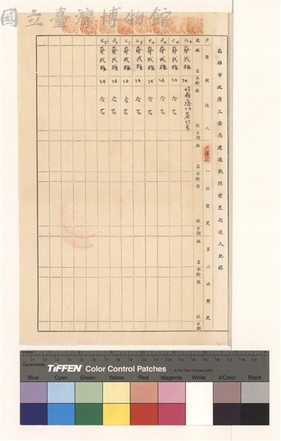 高雄市政府工務局建造執照變更起造人紀錄藏品圖，第1張