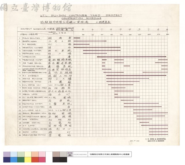 工程進度表藏品圖，第1張
