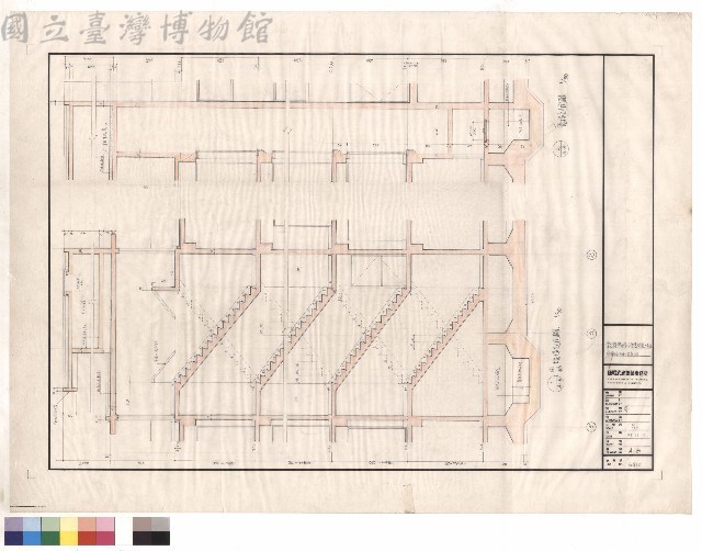 甲樓梯及電梯剖面藏品圖，第1張