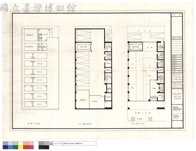 筏基平面圖 地下層平面圖 第一層平面圖藏品圖，第1張