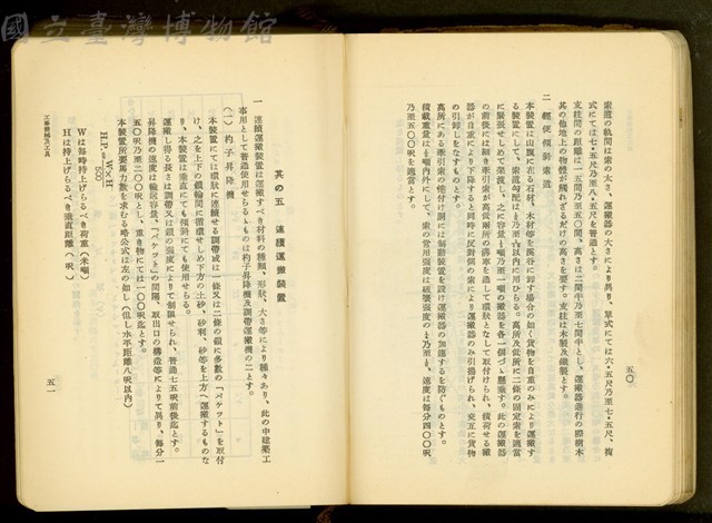 第十七章工事機械及器具(P50-51)藏品圖，第1張