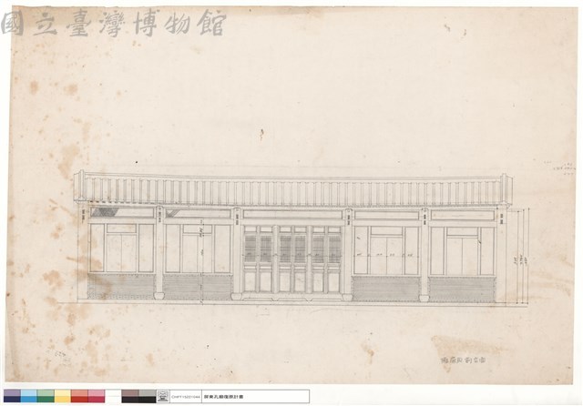 廂房(B)剖立面藏品圖，第1張