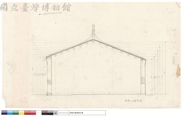 前殿山牆剖面藏品圖，第1張