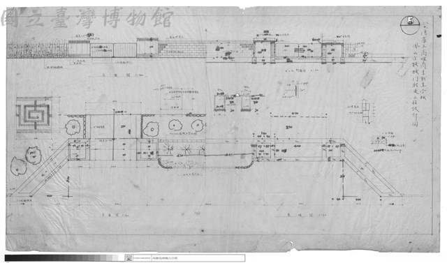基礎圖、平面圖、立面圖、A~A'剖面圖藏品圖，第1張