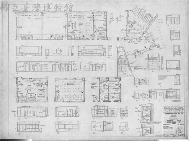 MAIN ENTRANCE,LOBBY1,LARGE GROUP AREA,OFFICES,COMMUNITY ACTIVITIES,TOILETS PLANS&ELEVATIONS 藏品圖，第1張