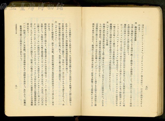 第十七章工事機械及器具(P90-91)藏品圖，第1張