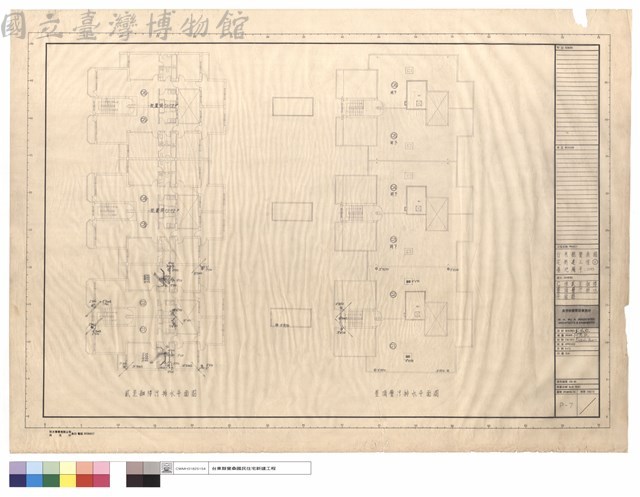 C棟貳至肆樓,屋頂層污排水平面圖藏品圖，第1張