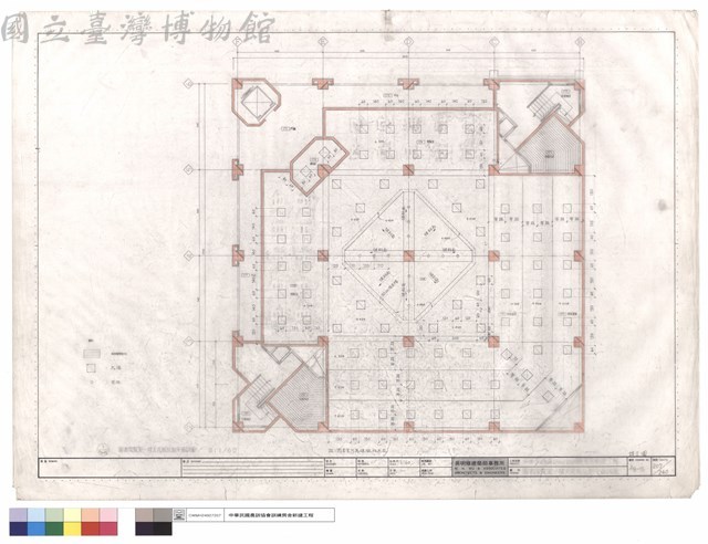 一樓天花板反射平面詳圖(圖書閱覽室)藏品圖，第1張