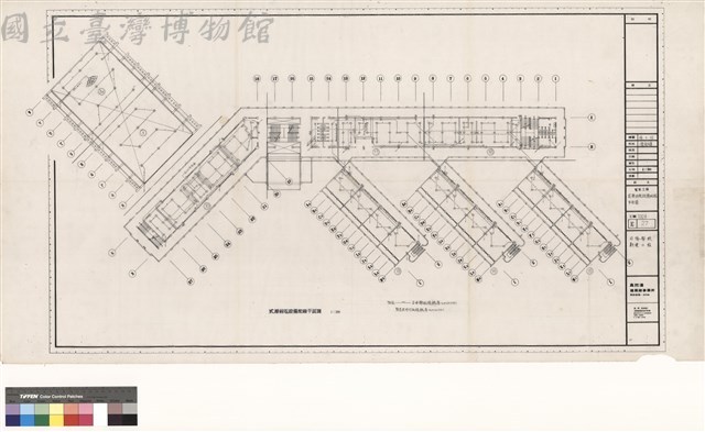 電氣工程 
貳層弱電設備配線平面圖藏品圖，第1張
