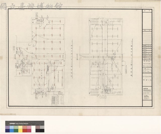 (教學區)電氣設備壹层.地下室平面藏品圖，第1張