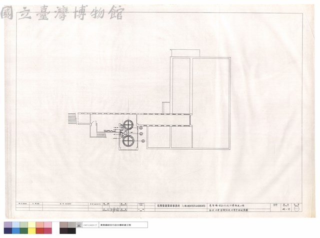 屋頂貳層空調系統水管平面配置圖藏品圖，第1張