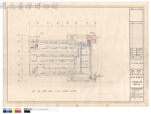 6 th. FLOOR PLAN  A/C SYSTEM LAYOUT藏品圖，第1張