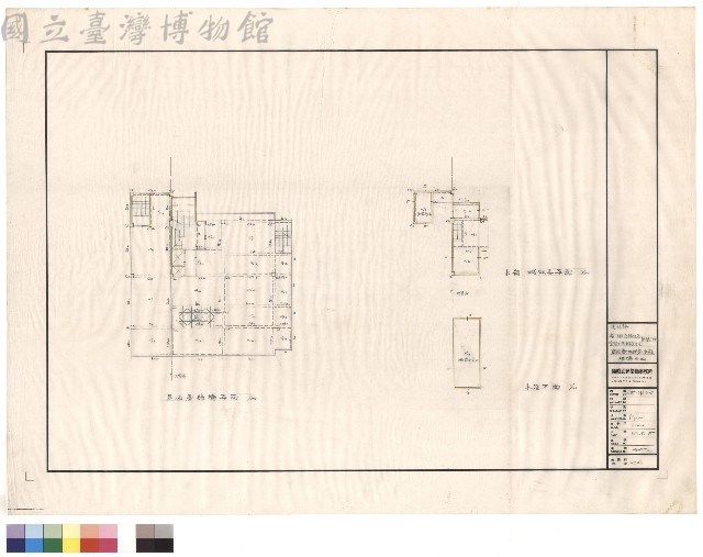 屋頂層、機械房、水箱結構平面藏品圖，第1張