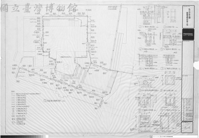 全區排水系統平圖排水溝、陰井、箱涵詳圖藏品圖，第1張