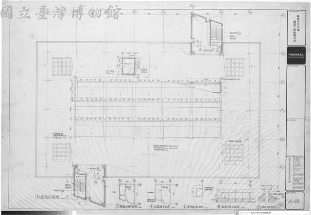 屋頂及屋頂水箱平面圖
局部立面圖藏品圖，第1張