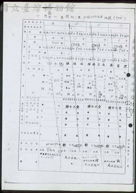 所有權部第1頁藏品圖，第1張