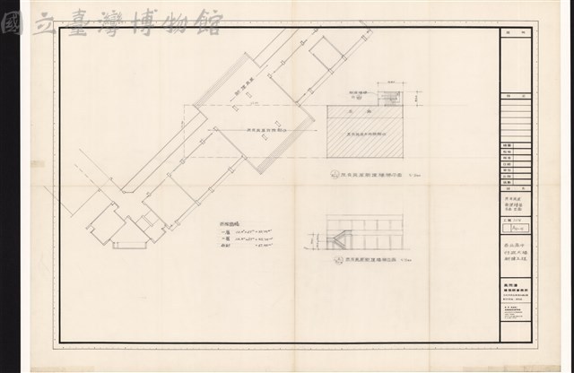 原有房屋新建樓梯平面,立面藏品圖，第1張