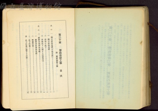 第二十章潜凾基礎工事目次-1藏品圖，第1張
