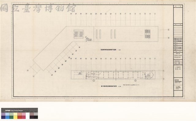 電氣工程 
屋頂層及地下層弱電設備配線平面圖藏品圖，第1張