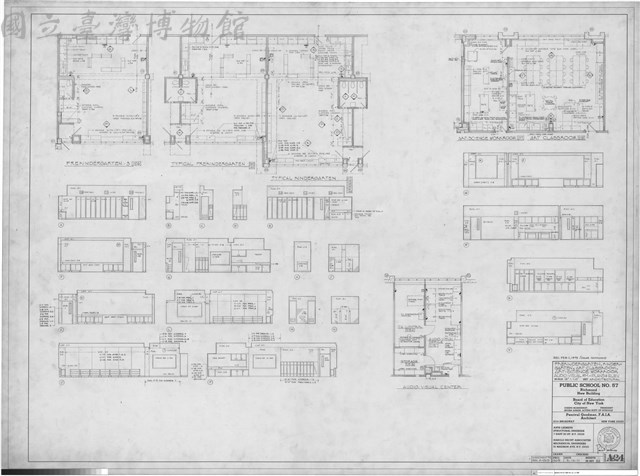 PREKINDERGARTEN,KINDERGARTEN, ART CLASSROOM, ART-SCIENCE WORKROOM AUDIO-VISUAL RM-PANDS&ELEV.藏品圖，第1張