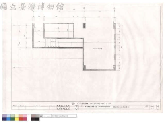 屋頂貳樓F樓梯,水塔,冷卻水塔平面圖藏品圖，第1張