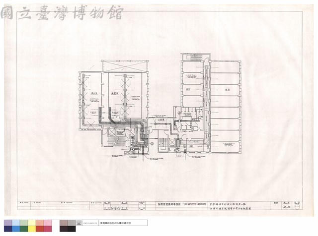 伍樓空調系統風管,水管平面配置圖藏品圖，第1張