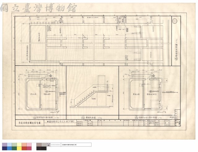屋頂突出物二層平面及電梯間及樓梯平及剖面圖藏品圖，第1張