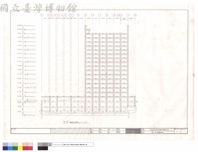 M,M'軸構架立面圖藏品圖，第1張