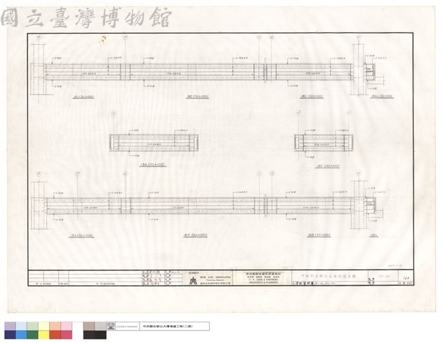 小梁配筋詳圖1B1~B8,B3a,B8a藏品圖，第1張