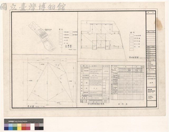 位置圖 基地圖 基地配置圖 設計建物面積計算表 粉刷表藏品圖，第1張