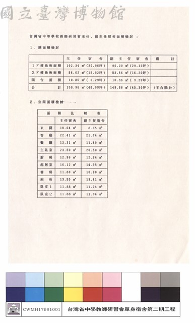 總面積檢討、空間面積檢討藏品圖，第1張