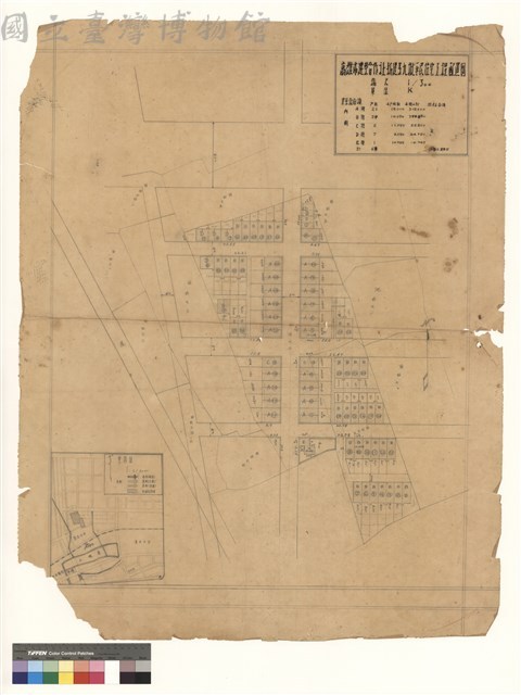 高雄市建築合作社新建第九批平民住宅工程配置圖 案內圖藏品圖，第1張