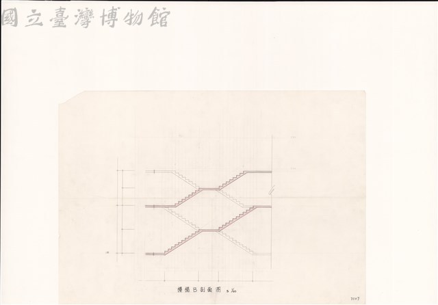 樓梯B剖面圖藏品圖，第1張