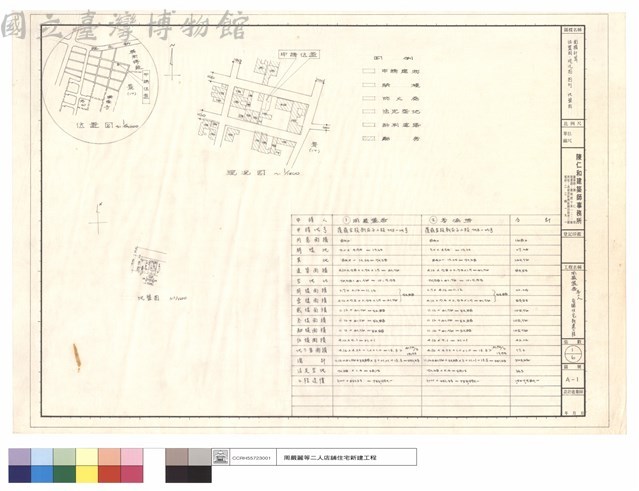 位置圖,現況圖,圖例,地盤圖,面積計算藏品圖，第1張