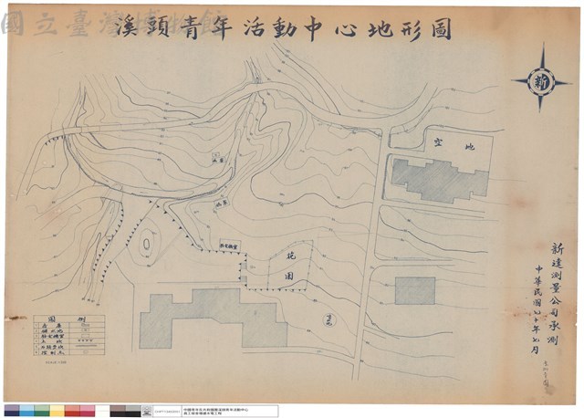 溪頭青年活動中心地形圖藏品圖，第1張