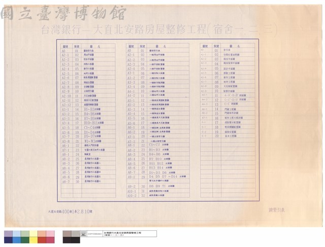 總索引表藏品圖，第1張